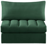 Jacob Modular Armless Chair - Luxurious Soft Upholstery, Deep Channel Tufting, Contemporary Design