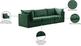 Jacob Velvet Modular Sofa - Luxurious Contemporary Seating with Deep Channel Tufting & Easy Attachment