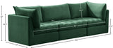 Jacob Velvet Modular Sofa - Luxurious Contemporary Seating with Deep Channel Tufting & Easy Attachment