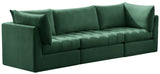 Jacob Velvet Modular Sofa - Luxurious Contemporary Seating with Deep Channel Tufting & Easy Attachment