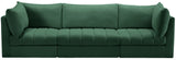 Jacob Velvet Modular Sofa - Luxurious Contemporary Seating with Deep Channel Tufting & Easy Attachment