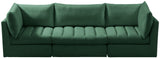 Jacob Velvet Modular Sofa - Luxurious Contemporary Seating with Deep Channel Tufting & Easy Attachment