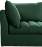 Jacob Velvet Modular Sofa - Luxurious Contemporary Seating with Deep Channel Tufting & Easy Attachment