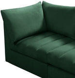 Jacob Velvet Modular Sofa - Luxurious Contemporary Seating with Deep Channel Tufting & Easy Attachment
