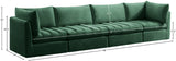 Jacob Velvet Modular Sofa - Luxurious Contemporary Seating with Deep Channel Tufting & Easy Attachment
