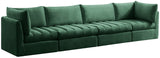 Jacob Velvet Modular Sofa - Luxurious Contemporary Seating with Deep Channel Tufting & Easy Attachment