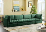 Jacob Velvet Modular Sofa - Luxurious Contemporary Seating with Deep Channel Tufting & Easy Attachment