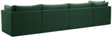 Jacob Velvet Modular Sofa - Luxurious Contemporary Seating with Deep Channel Tufting & Easy Attachment