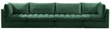 Jacob Velvet Modular Sofa - Luxurious Contemporary Seating with Deep Channel Tufting & Easy Attachment