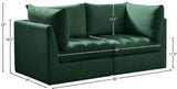 Jacob Velvet Modular Sofa - Luxurious Contemporary Seating with Deep Channel Tufting & Easy Attachment