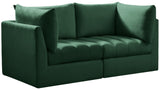 Jacob Velvet Modular Sofa - Luxurious Contemporary Seating with Deep Channel Tufting & Easy Attachment