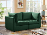 Jacob Velvet Modular Sofa - Luxurious Contemporary Seating with Deep Channel Tufting & Easy Attachment