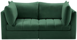 Jacob Velvet Modular Sofa - Luxurious Contemporary Seating with Deep Channel Tufting & Easy Attachment