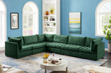 Jacob Velvet Modular Sectional Sofa - Luxurious Soft Black Upholstery with Contemporary Design