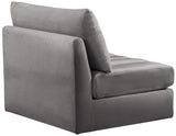 Jacob Modular Armless Chair - Luxurious Soft Upholstery, Deep Channel Tufting, Contemporary Design