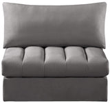 Jacob Modular Armless Chair - Luxurious Soft Upholstery, Deep Channel Tufting, Contemporary Design
