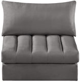 Jacob Modular Armless Chair - Luxurious Soft Upholstery, Deep Channel Tufting, Contemporary Design