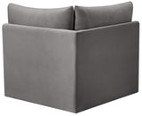 Jacob Modular Corner Chair - Luxurious Velvet Upholstery, Deep Channel Tufting, Contemporary Design
