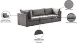 Jacob Velvet Modular Sofa - Luxurious Contemporary Seating with Deep Channel Tufting & Easy Attachment