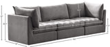 Jacob Velvet Modular Sofa - Luxurious Contemporary Seating with Deep Channel Tufting & Easy Attachment