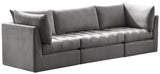 Jacob Velvet Modular Sofa - Luxurious Contemporary Seating with Deep Channel Tufting & Easy Attachment