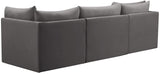 Jacob Velvet Modular Sofa - Luxurious Contemporary Seating with Deep Channel Tufting & Easy Attachment