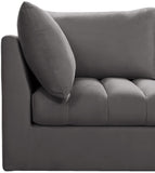 Jacob Velvet Modular Sofa - Luxurious Contemporary Seating with Deep Channel Tufting & Easy Attachment