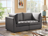 Jacob Velvet Modular Sofa - Luxurious Contemporary Seating with Deep Channel Tufting & Easy Attachment
