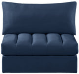 Jacob Modular Armless Chair - Luxurious Soft Upholstery, Deep Channel Tufting, Contemporary Design