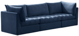 Jacob Velvet Modular Sofa - Luxurious Contemporary Seating with Deep Channel Tufting & Easy Attachment