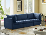 Jacob Velvet Modular Sofa - Luxurious Contemporary Seating with Deep Channel Tufting & Easy Attachment
