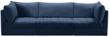 Jacob Velvet Modular Sofa - Luxurious Contemporary Seating with Deep Channel Tufting & Easy Attachment