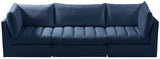 Jacob Velvet Modular Sofa - Luxurious Contemporary Seating with Deep Channel Tufting & Easy Attachment