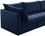 Jacob Velvet Modular Sofa - Luxurious Contemporary Seating with Deep Channel Tufting & Easy Attachment