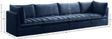 Jacob Velvet Modular Sofa - Luxurious Contemporary Seating with Deep Channel Tufting & Easy Attachment