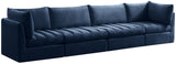 Jacob Velvet Modular Sofa - Luxurious Contemporary Seating with Deep Channel Tufting & Easy Attachment