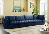 Jacob Velvet Modular Sofa - Luxurious Contemporary Seating with Deep Channel Tufting & Easy Attachment