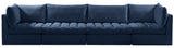 Jacob Velvet Modular Sofa - Luxurious Contemporary Seating with Deep Channel Tufting & Easy Attachment