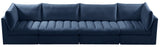 Jacob Velvet Modular Sofa - Luxurious Contemporary Seating with Deep Channel Tufting & Easy Attachment