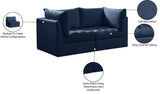 Jacob Velvet Modular Sofa - Luxurious Contemporary Seating with Deep Channel Tufting & Easy Attachment