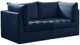 Jacob Velvet Modular Sofa - Luxurious Contemporary Seating with Deep Channel Tufting & Easy Attachment