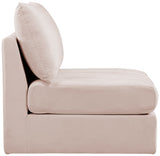 Jacob Modular Armless Chair - Luxurious Soft Upholstery, Deep Channel Tufting, Contemporary Design