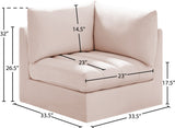 Jacob Modular Corner Chair - Luxurious Velvet Upholstery, Deep Channel Tufting, Contemporary Design