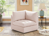 Jacob Modular Corner Chair - Luxurious Velvet Upholstery, Deep Channel Tufting, Contemporary Design