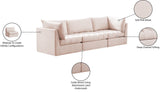 Jacob Velvet Modular Sofa - Luxurious Contemporary Seating with Deep Channel Tufting & Easy Attachment