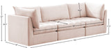 Jacob Velvet Modular Sofa - Luxurious Contemporary Seating with Deep Channel Tufting & Easy Attachment