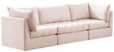 Jacob Velvet Modular Sofa - Luxurious Contemporary Seating with Deep Channel Tufting & Easy Attachment