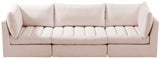 Jacob Velvet Modular Sofa - Luxurious Contemporary Seating with Deep Channel Tufting & Easy Attachment