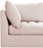 Jacob Velvet Modular Sofa - Luxurious Contemporary Seating with Deep Channel Tufting & Easy Attachment