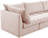 Jacob Velvet Modular Sofa - Luxurious Contemporary Seating with Deep Channel Tufting & Easy Attachment